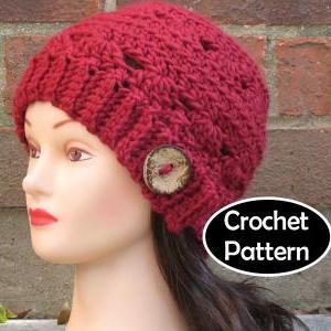 Crochet Hat Pattern - Ada Cloche Beanie Hat Chunky..