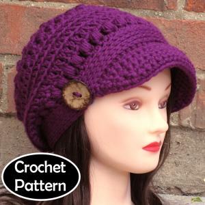 Crochet Hat Pattern - Brooklyn Newsboy Hat Slouchy..